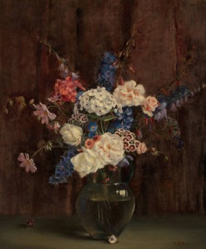Floral Still Life by Charles Ethan Porter Oil Painting