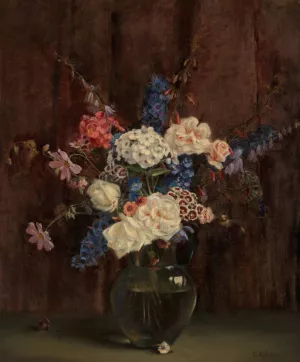 Floral Still Life by Charles Ethan Porter Oil Painting