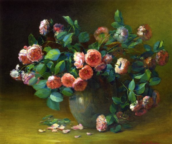 Rambling Roses by Charles Ethan Porter - Hand-Painted Oil Painting Reproduction