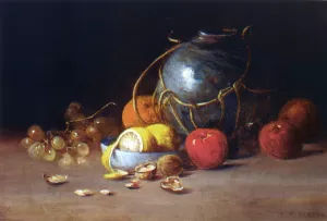 Still Life with Ginger Jar, Fruit and Nuts by Charles Ethan Porter Oil Painting