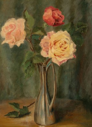 Still Life with Roses by Charles Ethan Porter Oil Painting