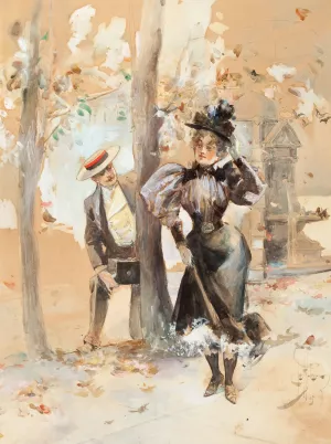 Photo Shoot by Charles Everett Johnson Oil Painting