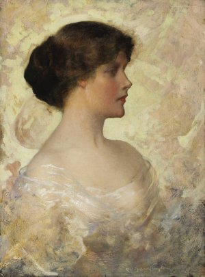 Portrait of a Lady by Charles F. Naegele Oil Painting