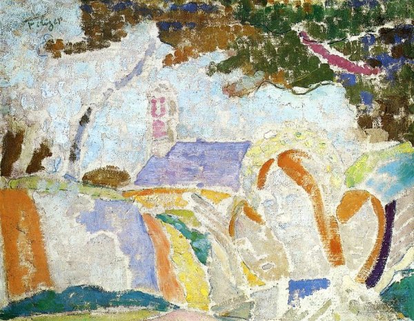 Main Product Photo of Mystical Trilogie - Breton Landscape Painting by Charles Filiger