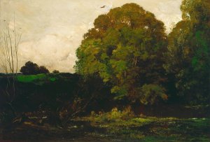 A Pond in the Morvan by Charles Francois Daubigny Oil Painting