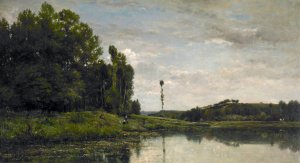 Banks of the Oise at Auvers Oil painting by Charles Francois Daubigny