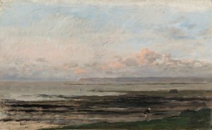 Beach at Ebb Tide by Charles Francois Daubigny Oil Painting