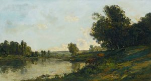 Bord De L'oise Oil painting by Charles Francois Daubigny