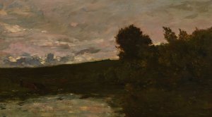 Bord De Riviere by Charles Francois Daubigny Oil Painting