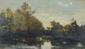 Bords De Riviere, Pres De Corbigny by Charles Francois Daubigny Oil Painting