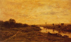 Daubigny Charles Francois by Charles-Francois Daubigny Oil Painting