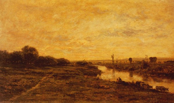 Daubigny Charles Francois by Charles-Francois Daubigny - Hand-Painted Oil Painting Reproduction