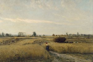 Harvest by Charles Francois Daubigny Oil Painting