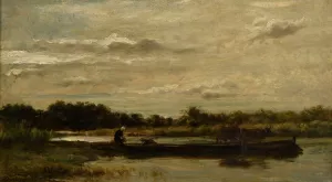 Le bac Oil painting by Charles Francois Daubigny