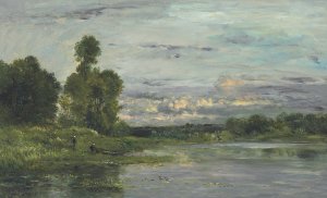 Les Bords De L'oise Oil painting by Charles Francois Daubigny