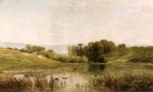 L'Etang De Gijlieu by Charles-Francois Daubigny Oil Painting