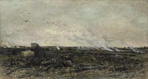 October Oil painting by Charles Francois Daubigny