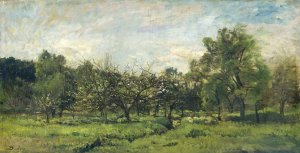 Orchard by Charles Francois Daubigny Oil Painting
