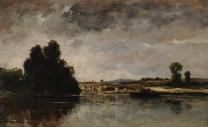 Paysage par temps d'orage by Charles Francois Daubigny Oil Painting
