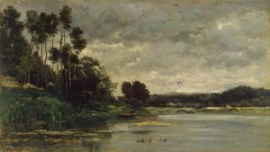 River Bank by Charles-Francois Daubigny Oil Painting
