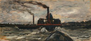 River Boat by Charles Francois Daubigny Oil Painting