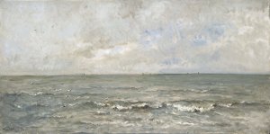 Seascape by Charles Francois Daubigny Oil Painting