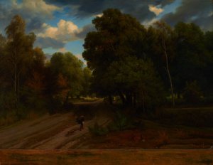 The Crossroads of the Eagle's Nest, Fontainebleau Forest by Charles Francois Daubigny Oil Painting