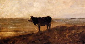 The Lone Cow by Charles-Francois Daubigny - Oil Painting Reproduction
