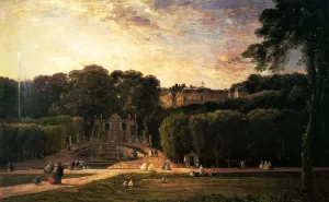 The Park At St. Cloud by Charles-Francois Daubigny Oil Painting