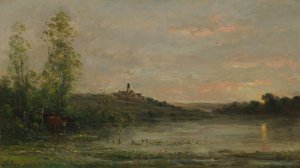 The Seine; Morning by Charles Francois Daubigny Oil Painting