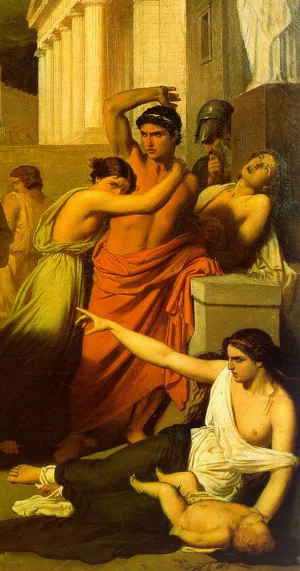 The Plague of Thebes Detail #1 by Charles Francois Jalabert - Oil Painting Reproduction