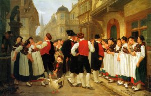 The Visiting Dignitary by Charles Francois Marchal Oil Painting