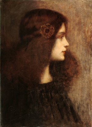 Portrait d'Aurore Lauth Sand by Charles-Frederic Lauth Oil Painting