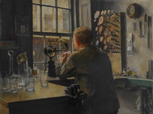The Glass Engraver  by Charles Frederic Ulrich Oil Painting