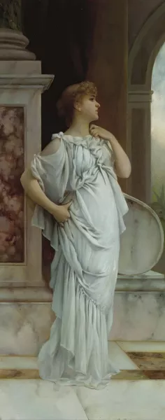 A Classical Beauty Oil painting by Charles Frederick Lowcock