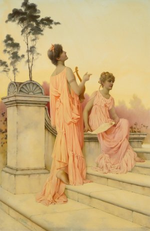 Evensong by Charles Frederick Lowcock Oil Painting