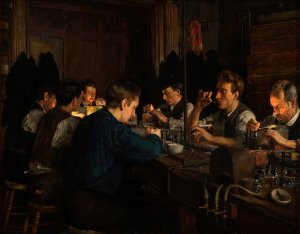 The Glass Blowers by Charles Frederick Ulrich Oil Painting