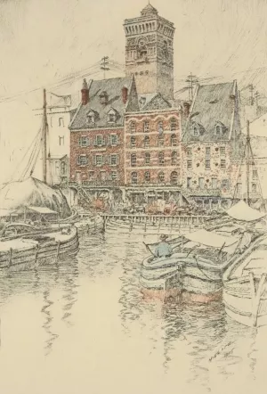 Coenties Slip in 1891, 1905 Oil painting by Charles Frederick William Mielatz