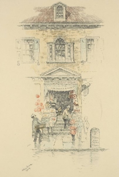 Main Product Photo of Doorway, Third Avenue and 122nd Street  Painting by Charles Frederick William Mielatz