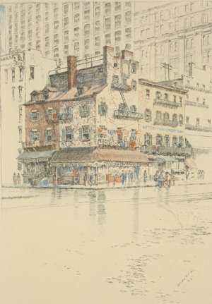 Houses on Battery Park, 1905 by Charles Frederick William Mielatz Oil Painting