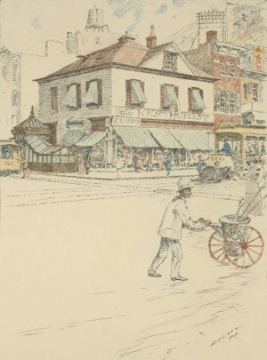 Peter Cooper's house, Fourth Avenue and Twenty-eighth Street, 1904 by Charles Frederick William Mielatz Oil Painting