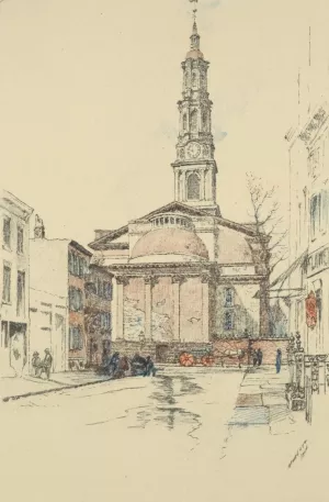 St. John's Chapel, Varick Street, 1904 by Charles Frederick William Mielatz Oil Painting