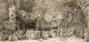 The Tuileries by Charles-Germain De Saint-Aubin Oil Painting