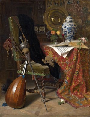 Seventeenth-Century Interior by Charles Gifford Dyer Oil Painting