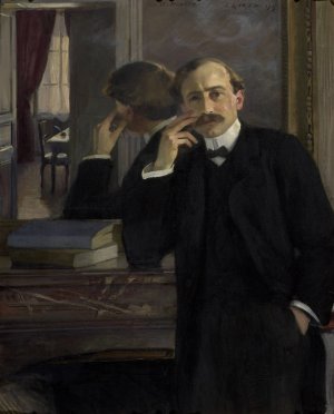 Portrait de Philippe Monnier by Charles Giron Oil Painting