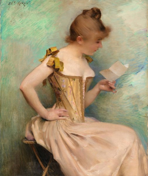 The letter by Charles Giron - Hand-Painted Oil Painting Reproduction
