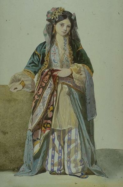 Turkish Woman Annetta, Smyrna by Charles Gleyre - Hand-Painted Oil Painting Reproduction