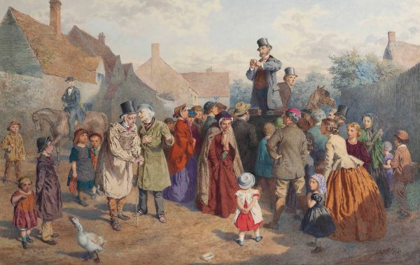 The quack doctor  by Charles Green - Hand-Painted Oil Painting Reproduction