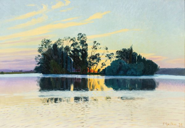 Le Lac glace  by Charles Guilloux - Hand-Painted Oil Painting Reproduction