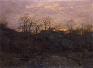 Edge of the Forest, Twilight Oil painting by Charles H. Davis